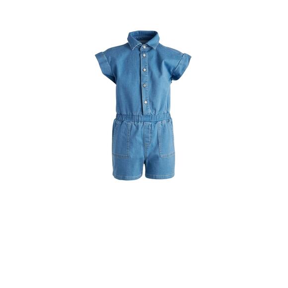 Epic Threads Big Girls Cassia Denim Romper, Size16  6016 - Picture 1 of 5